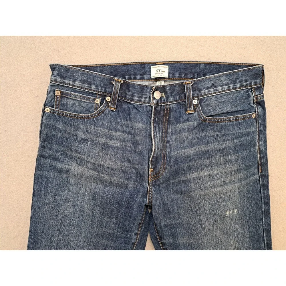 J Crew Pants Mens Blue Denim Jeans Style 770 Straight Men 34x32 (Measures 36x31)